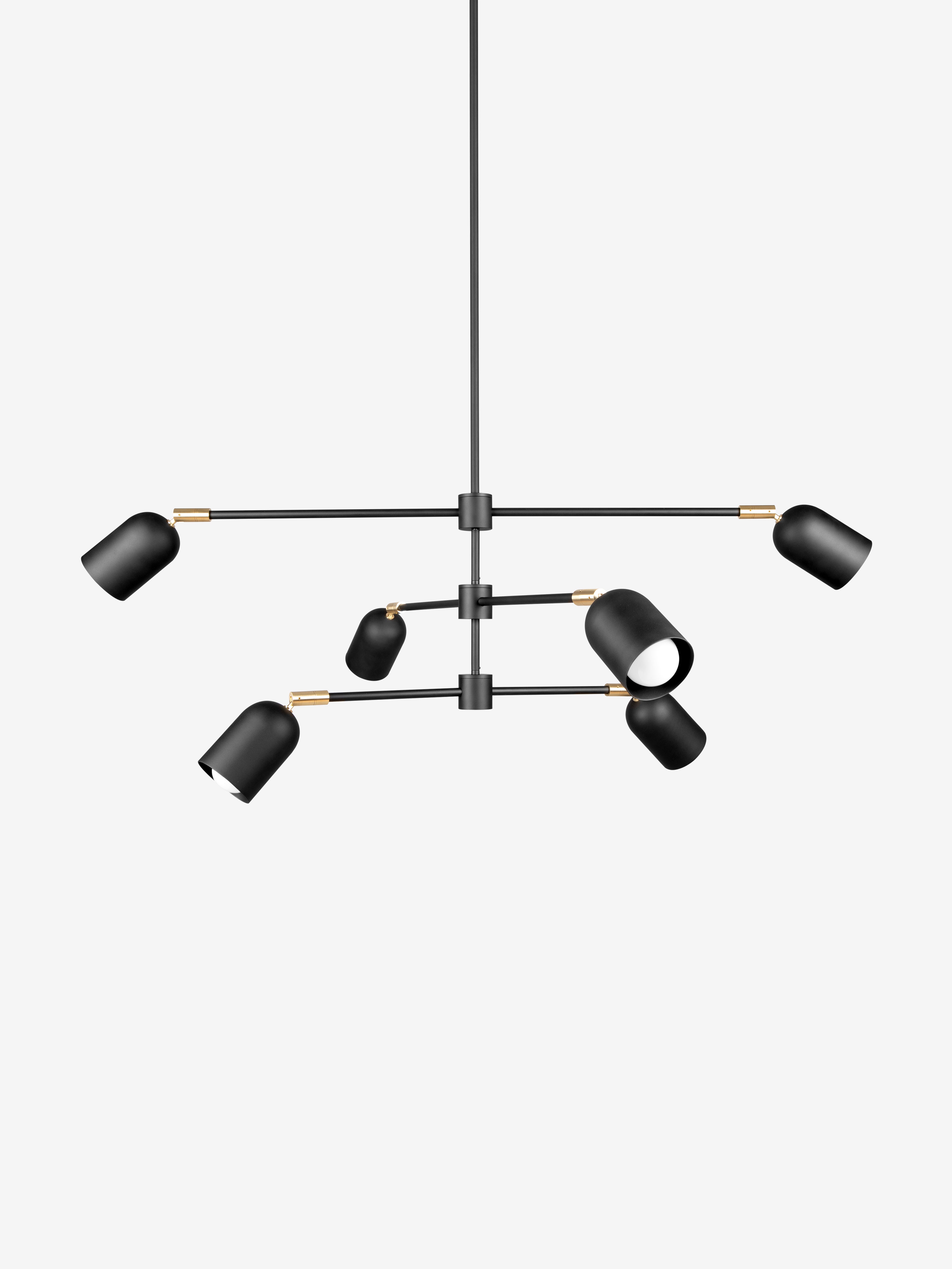 Petaluma 3 / Pendant / Black and Brass