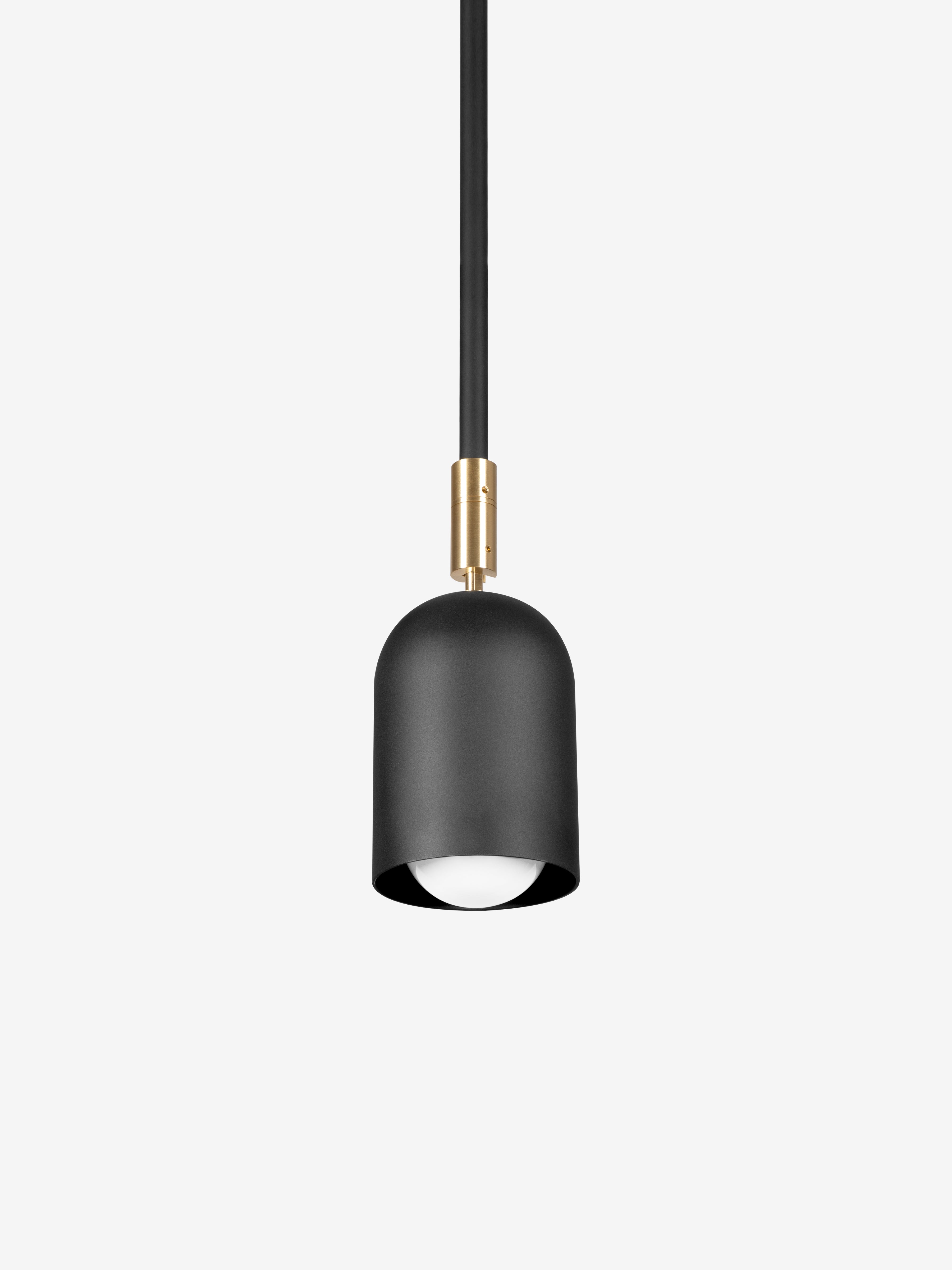 Arcata / Pendant / Black on Brass