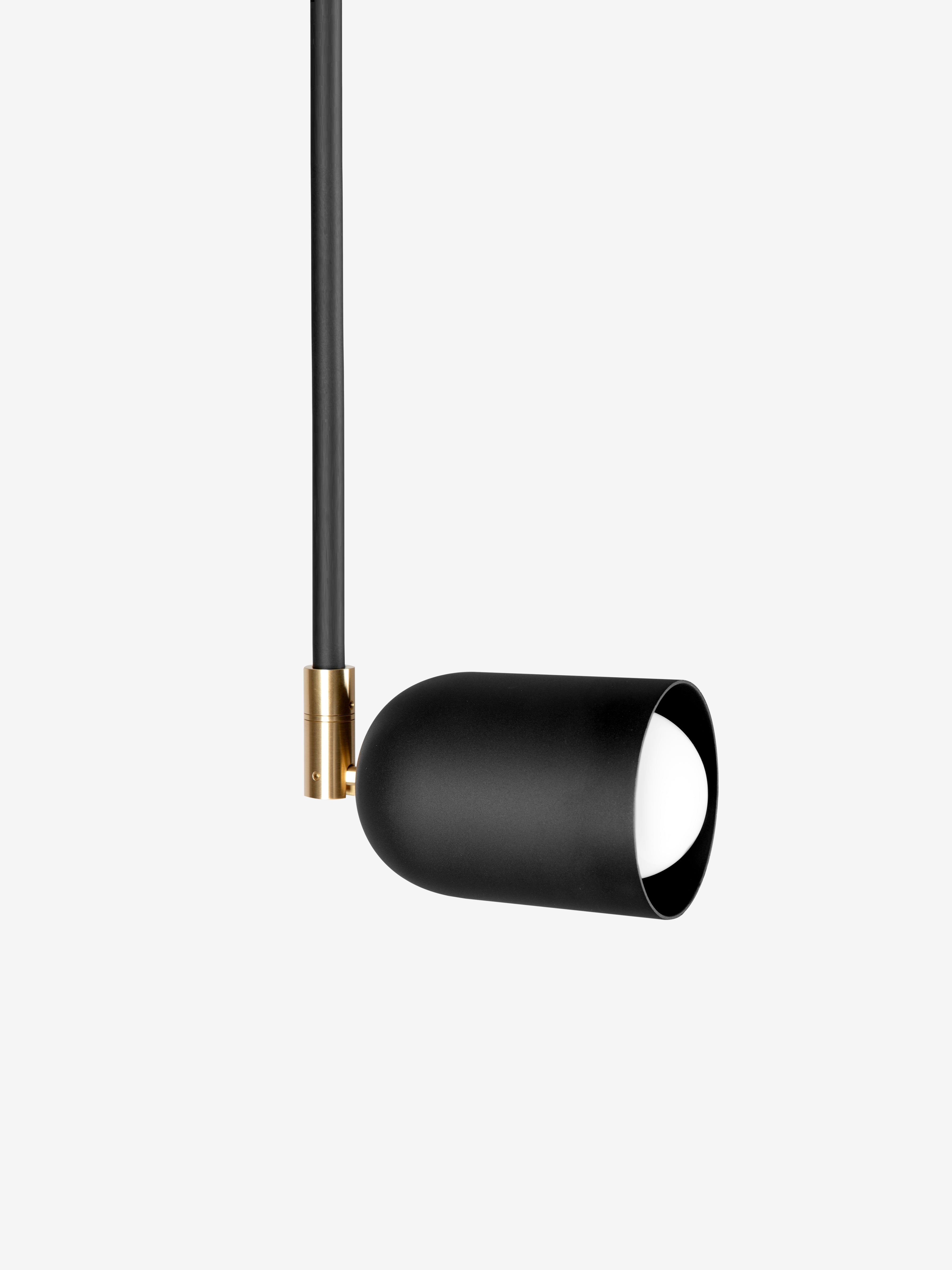 Arcata / Pendant / Black on Brass