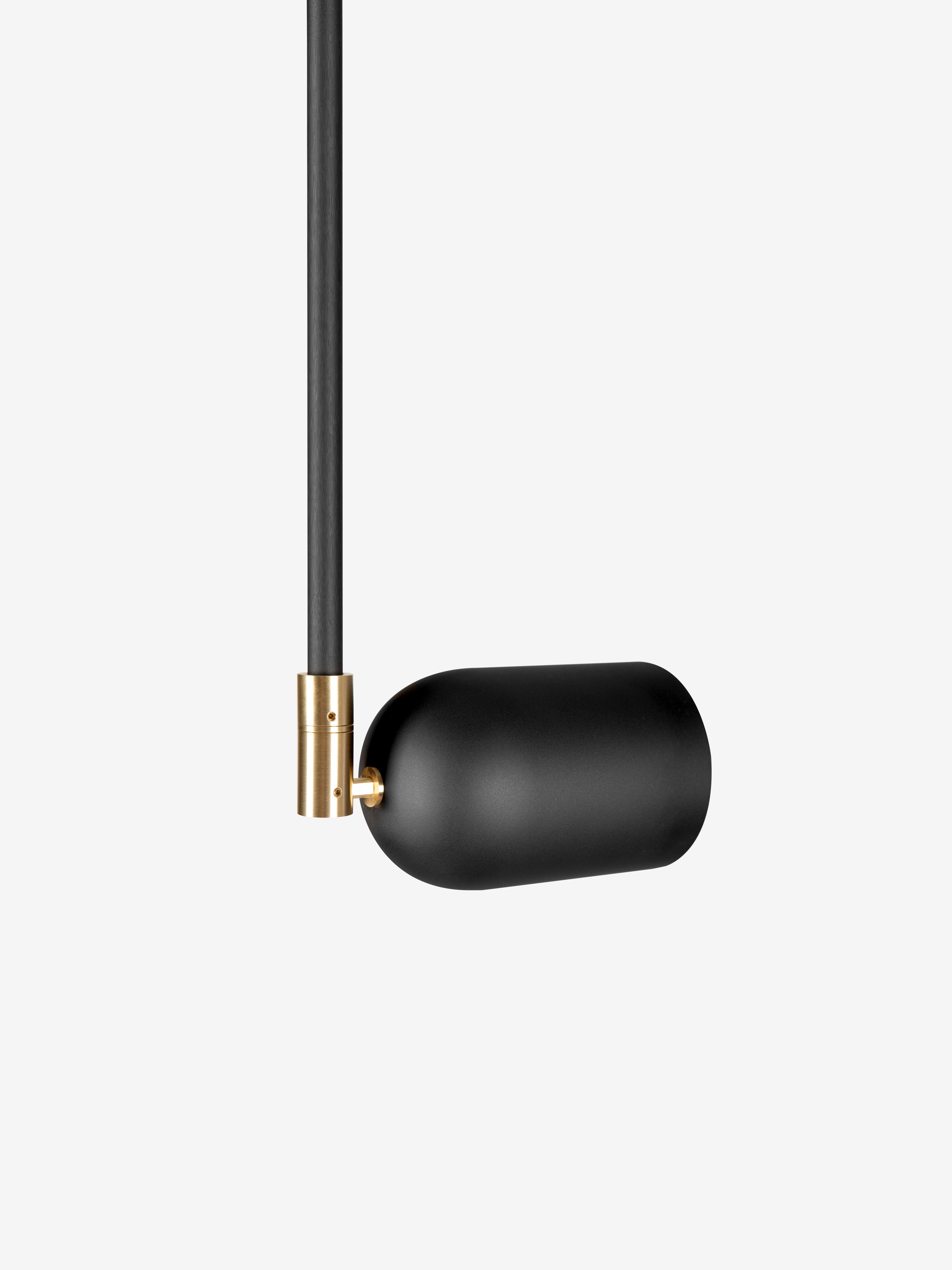 Arcata / Pendant / Black on Brass