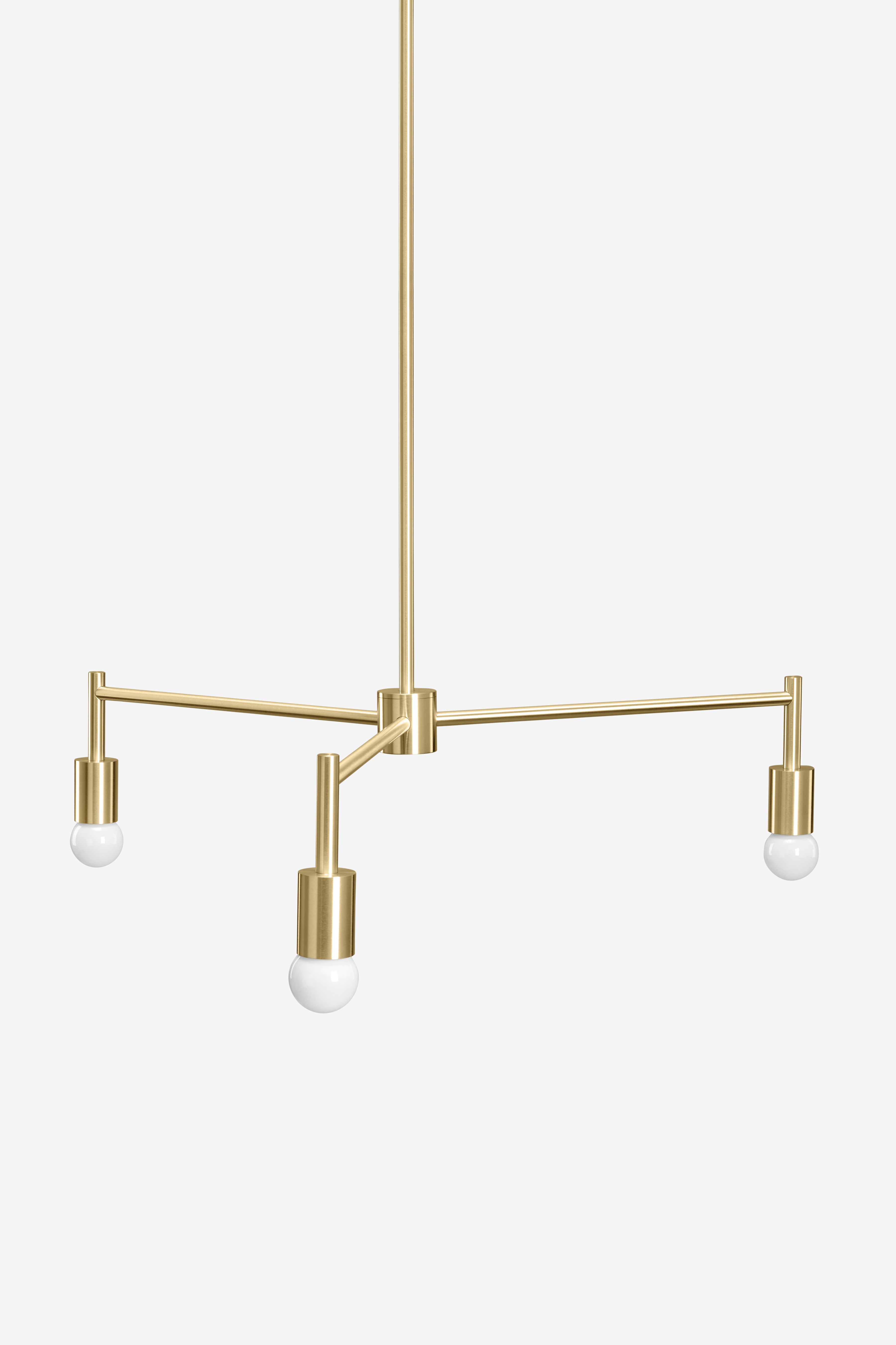 Ames 3 / Chandelier / Brass