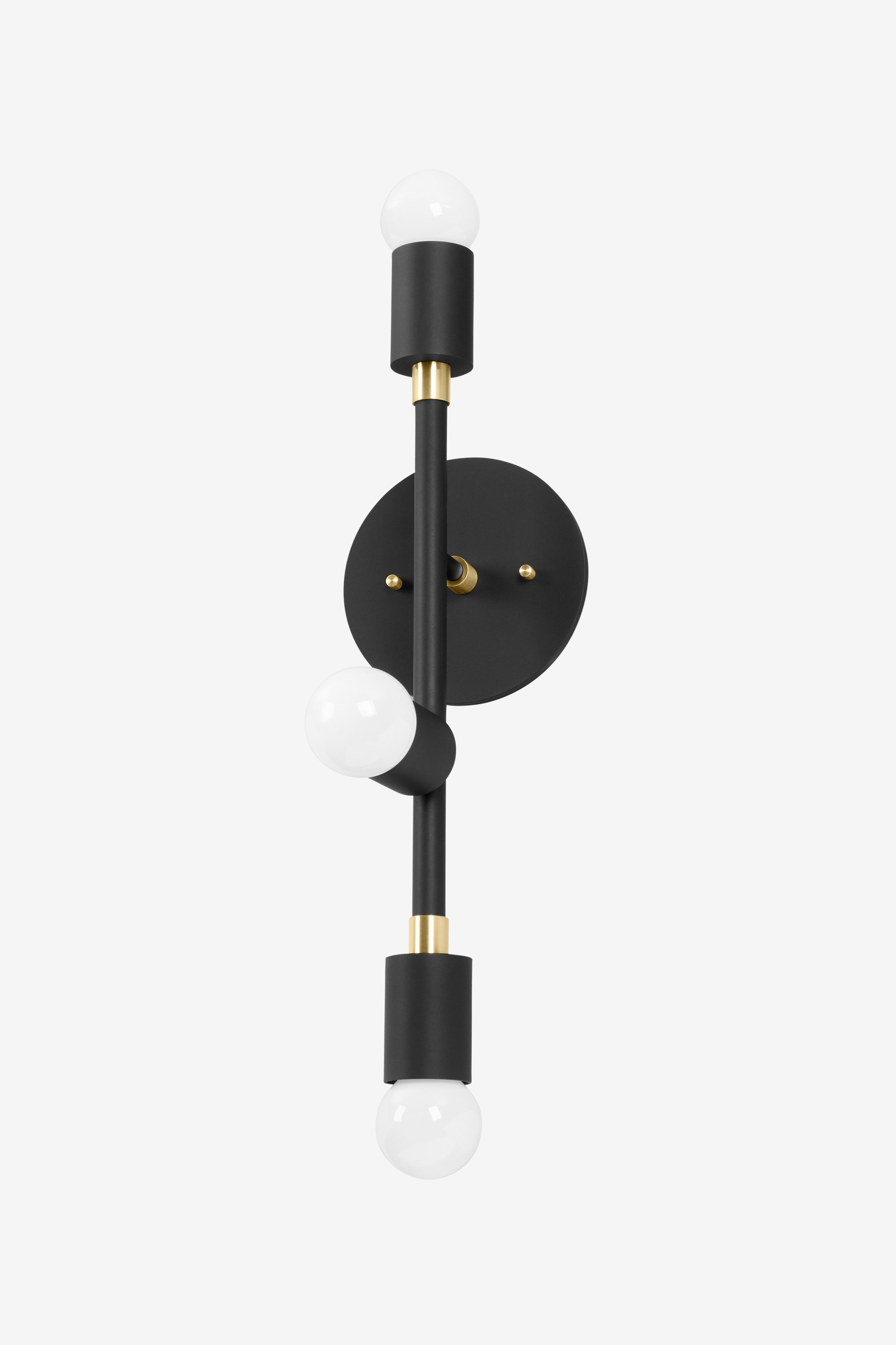 Tiburon Small / Sconce / Black and Brass