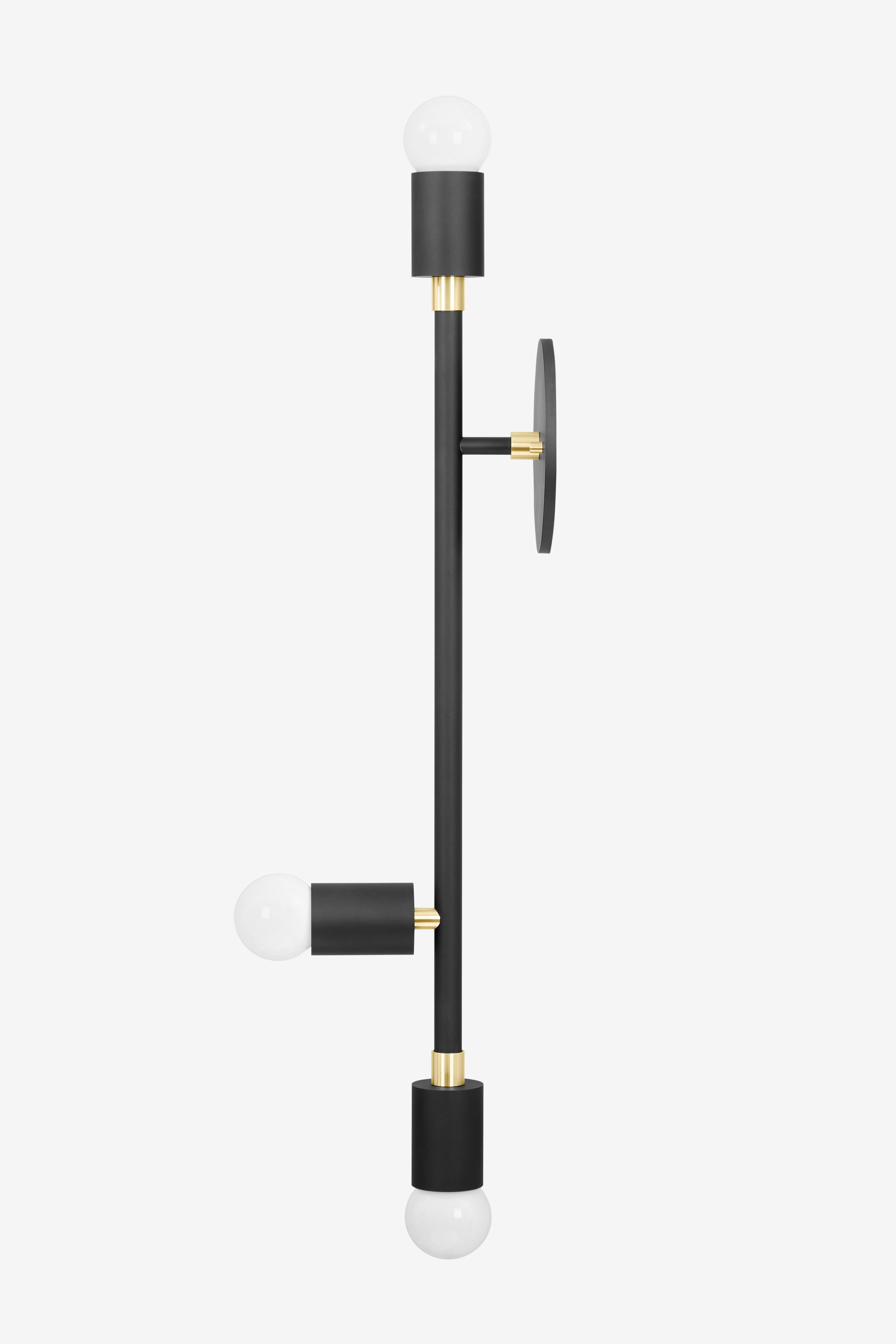 Tiburon Medium / Sconce / Black and Brass