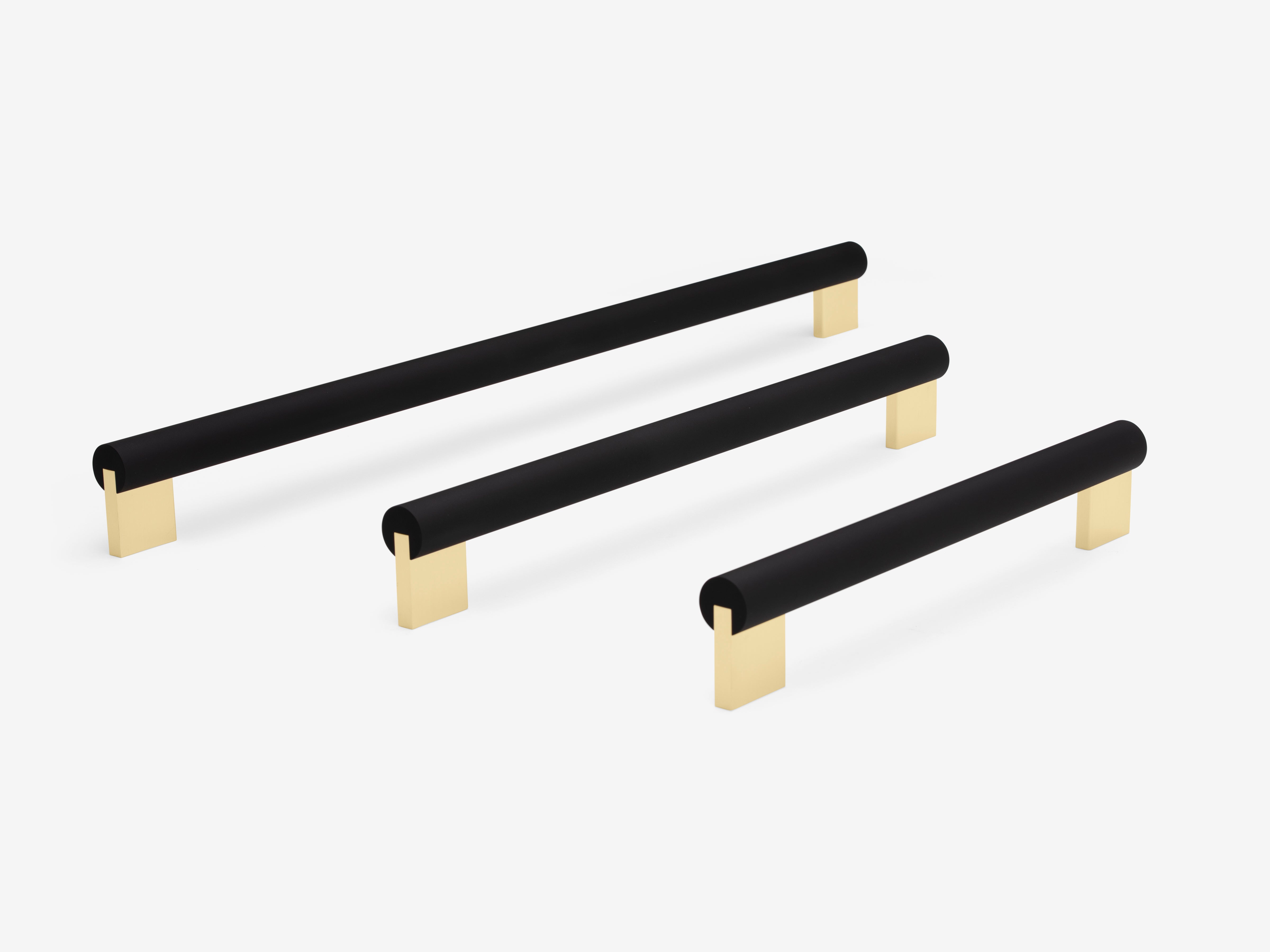 Cass / Appliance Pull / Black on Brass