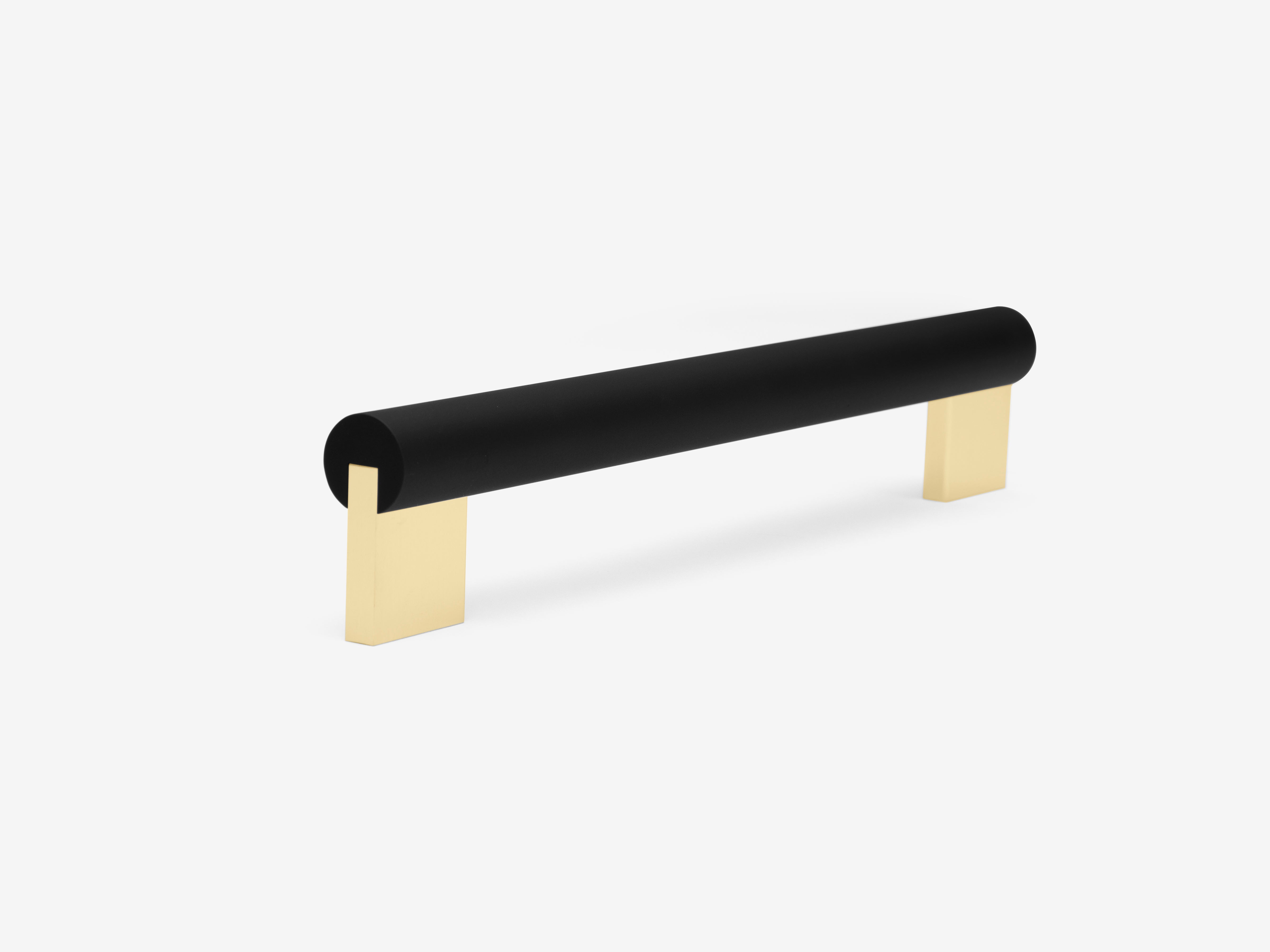 Cass / Appliance Pull / Black on Brass