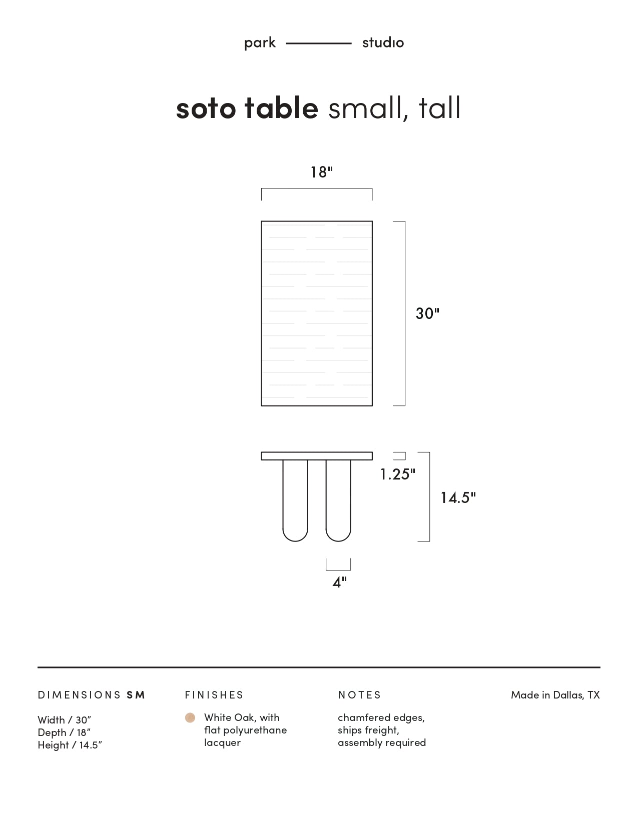 Soto / Coffee Table / White Oak