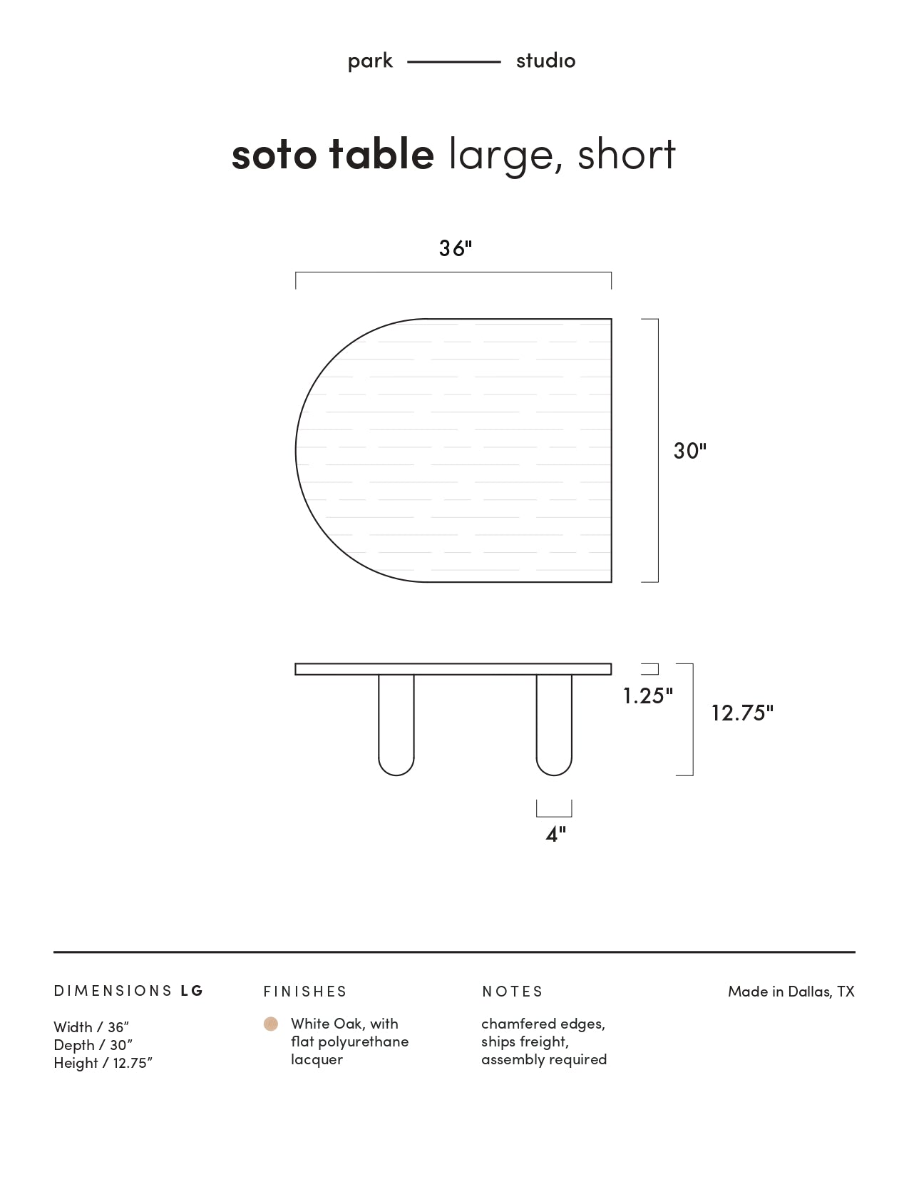 Seconds / Soto Coffee Table / White Oak